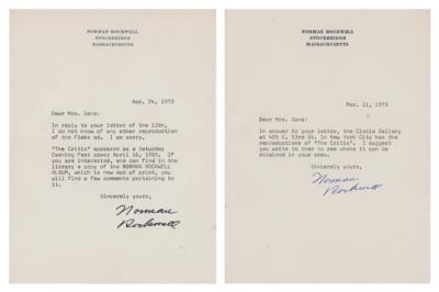 Lot #495 Norman Rockwell (2) Typed Letters Signed - Image 1