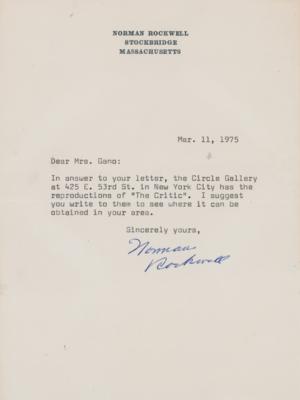 Lot #495 Norman Rockwell (2) Typed Letters Signed - Image 3