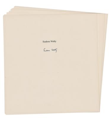 Lot #549 Eudora Welty (20) Signed Unused Book Pages - Image 1