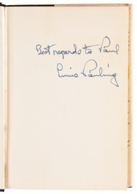 Lot #320 Linus Pauling (2) Signed Books - No More War! and Cancer and Vitamin C - Image 2