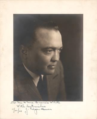 Lot #284 J. Edgar Hoover Signed Photograph - Image 1