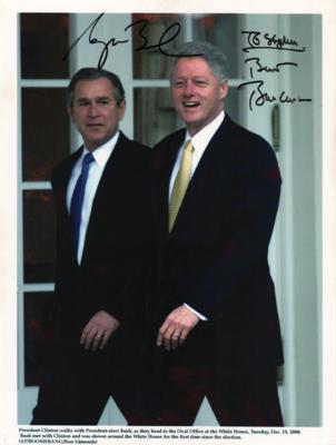 Lot #68 Bill Clinton and George W. Bush Signed Photograph - Image 1