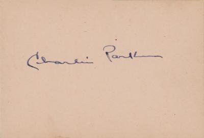 Lot #567 Charlie Parker Signature