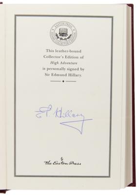 Lot #282 Edmund Hillary Signed Book - High Adventure - Image 4