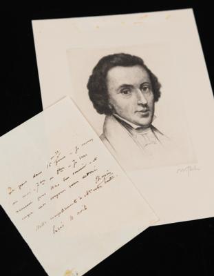 Lot #558 Frederic Chopin Rare Autograph Letter