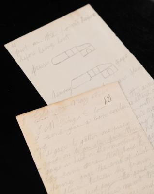 Lot #211 Isaac M. Singer Twice-Signed Autograph Letter on Sewing Machine Improvements, with Two Sketched Diagrams - Image 1