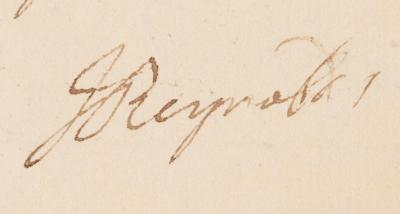 Lot #482 Joshua Reynolds Autograph Letter Signed, Regarding the Sale of Artwork - Image 3