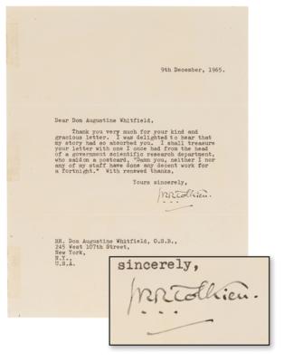 Lot #522 J. R. R. Tolkien Typed Letter Signed - Image 1