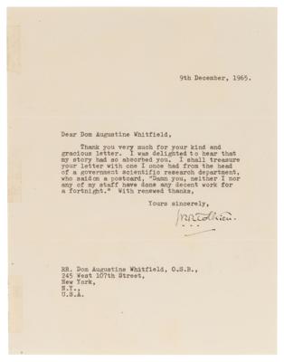 Lot #522 J. R. R. Tolkien Typed Letter Signed - Image 2