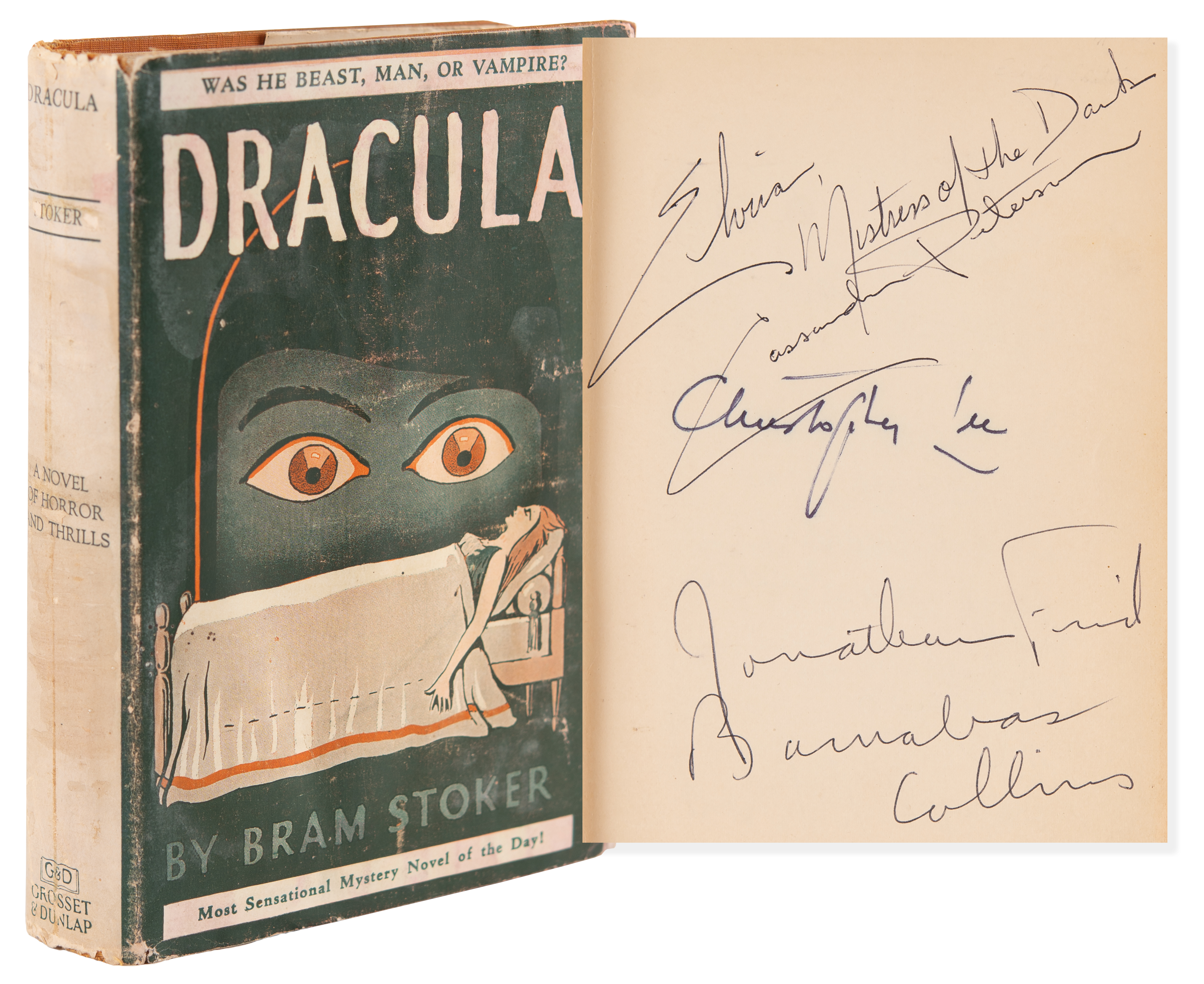 Lot #718 Horror Actors, Actresses, and Writers (24) Signed Book - Dracula - Image 1