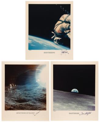 Lot #434 Apollo Astronauts: Bean, Stafford, and Lovell (3) Signed Prints - Image 1