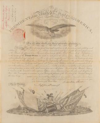 Lot #17 Franklin Pierce and Jefferson Davis Document Signed as President and Secretary of War - Image 1