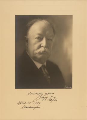 Lot #140 William H. Taft Signed Oversized Photograph as Chief Justice - Image 1