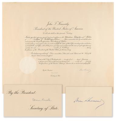 Lot #36 John F. Kennedy Document Signed as President, Appointing Arthur J. Goldberg as "Secretary of Labor" - Image 1