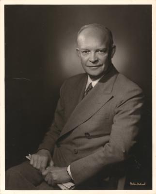 Lot #76 Dwight D. Eisenhower Typed Letter Signed with Bachrach Photograph and Bronze Inauguration Medal - Image 2