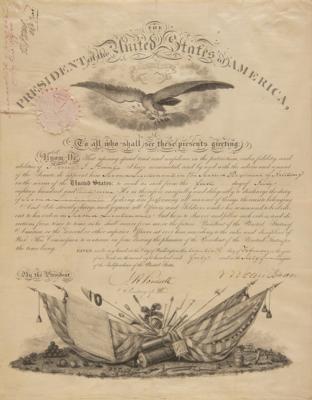 Lot #161 Martin Van Buren Document Signed as President - Early Military Appointment for Henry Jackson Hunt, Future Chief of Artillery in the Army of the Potomac - Image 1