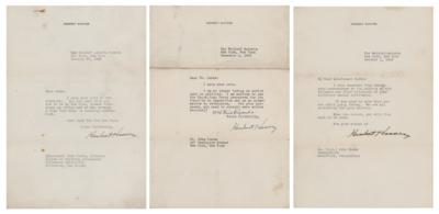 Lot #90 Herbert Hoover (3) War-Dated Typed Letters Signed - Image 1