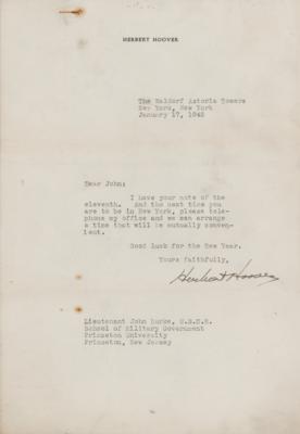 Lot #90 Herbert Hoover (3) War-Dated Typed Letters Signed - Image 2