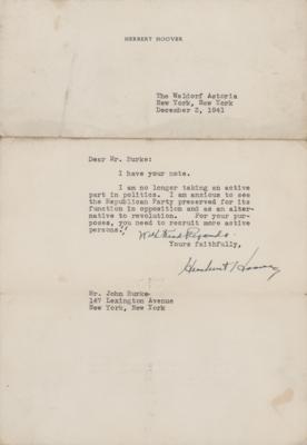 Lot #90 Herbert Hoover (3) War-Dated Typed Letters Signed - Image 3