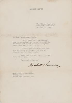 Lot #90 Herbert Hoover (3) War-Dated Typed Letters Signed - Image 4