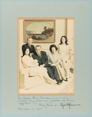 Lot #98 Lyndon and Lady Bird Johnson Signed Photograph as President and First Lady - Image 1