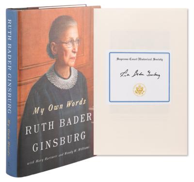 Lot #275 Ruth Bader Ginsburg Signed Book - My Own