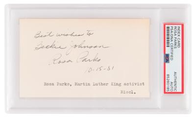 Lot #317 Rosa Parks Signature