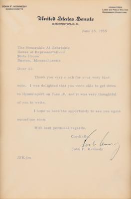 Lot #40 John F. Kennedy Typed Letter Signed as a United States Senator - Image 3