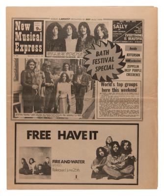 Lot #657 Led Zeppelin and Pink Floyd 1970 Bath Festival Handbill and Program - Image 6