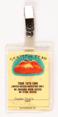 Lot #653 Grateful Dead Backstage Pass for the 1979-1980 Tour - Image 1