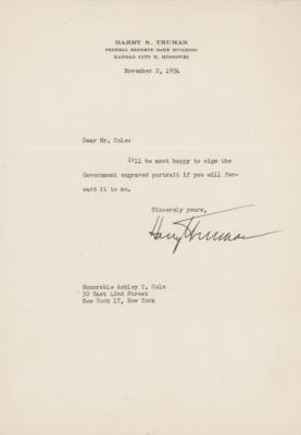 Lot #150 Harry S. Truman Typed Letter Signed - Image 1