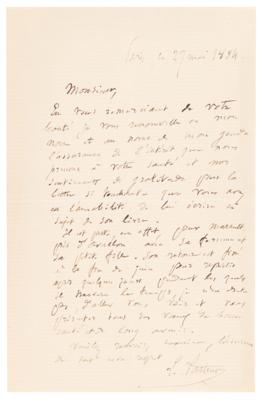 Lot #223 Louis Pasteur Autograph Letter Signed