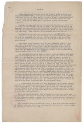 Lot #527 Edgar Rice Burroughs Document Signed - Publishing Contract for Tarzan, Lord of the Jungle - Image 2