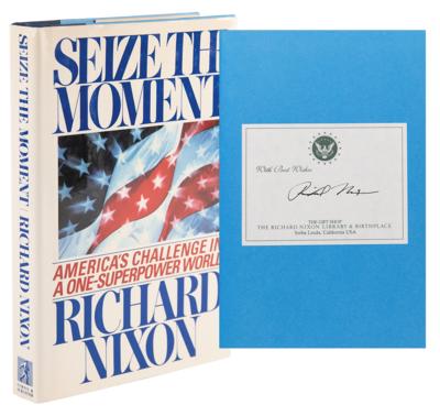 Lot #115 Richard Nixon Signed Book - Seize the Moment - Image 1