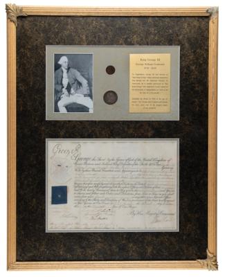 Lot #293 King George III Document Signed