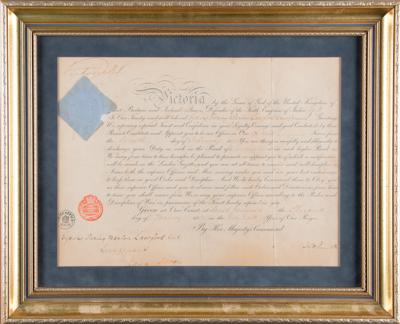 Lot #332 Queen Victoria Document Signed - Appointing Peter Lawford's Father as an Officer in the Land Forces - Image 2