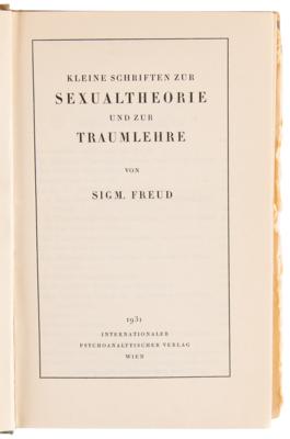 Lot #231 Sigmund Freud Signed Book - Short Writings on Sexual Theory and Dream Theory - Image 5