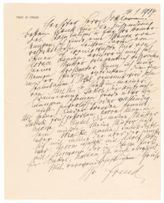 Lot #229 Sigmund Freud Autograph Letter Signed on His Genealogy and Jewish Origins - Image 1