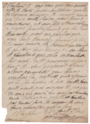 Lot #277 Marie Louise Gonzaga Autograph Letter Signed - Image 1