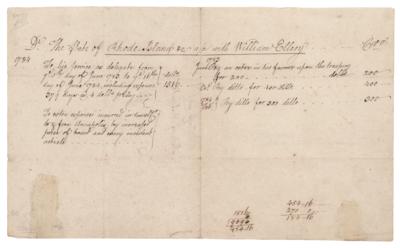 Lot #268 William Ellery Autograph Document Signed - Image 1