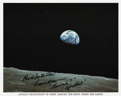 Lot #435 Frank Borman Signed 'Earthrise' Photograph - Image 1