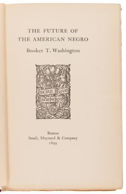 Lot #356 Booker T. Washington First Edition Book - The Future of the American Negro - Image 2