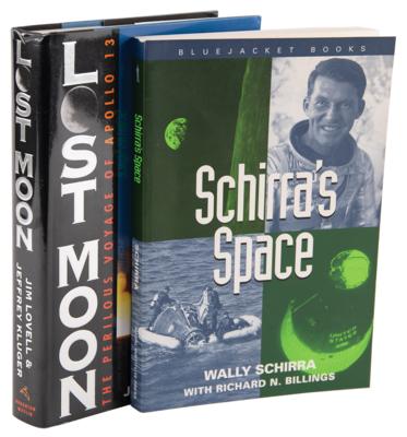 Lot #429 Apollo Astronauts: James Lovell and Wally Schirra (2) Signed Books - Image 1