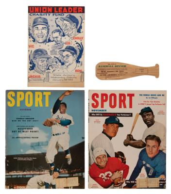 Lot #791 [Jackie Robinson] Program for 1953 Union Leader 5th Annual Baseball Dinner and (2) Sport Magazines - Image 1