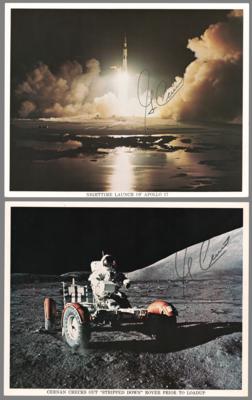 Lot #437 Gene Cernan (2) Signed Photographs - Image 1