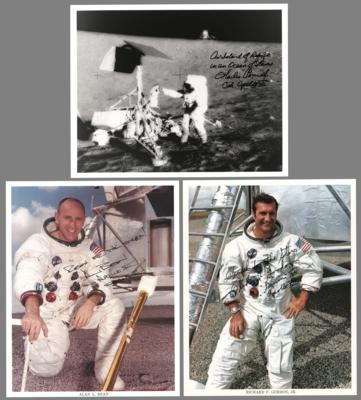 Lot #416 Apollo 12 (3) Signed Photographs