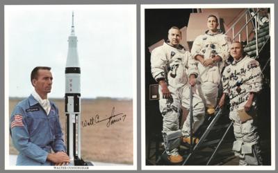 Lot #428 Apollo Astronauts (8) Signed Items: Shepard, Borman, Cunningham, and Worden - Image 4