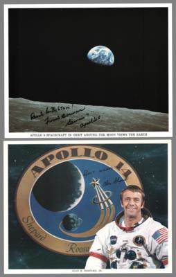 Lot #428 Apollo Astronauts (8) Signed Items: Shepard, Borman, Cunningham, and Worden - Image 5