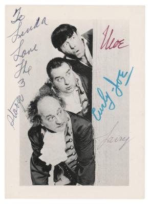 Lot #756 Three Stooges: Moe Howard Signed Fan Club Card - Image 1