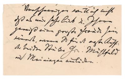 Lot #556 Johannes Brahms Partial Autograph Letter Signed: Invitation to "the performance of the two pieces" - Image 2